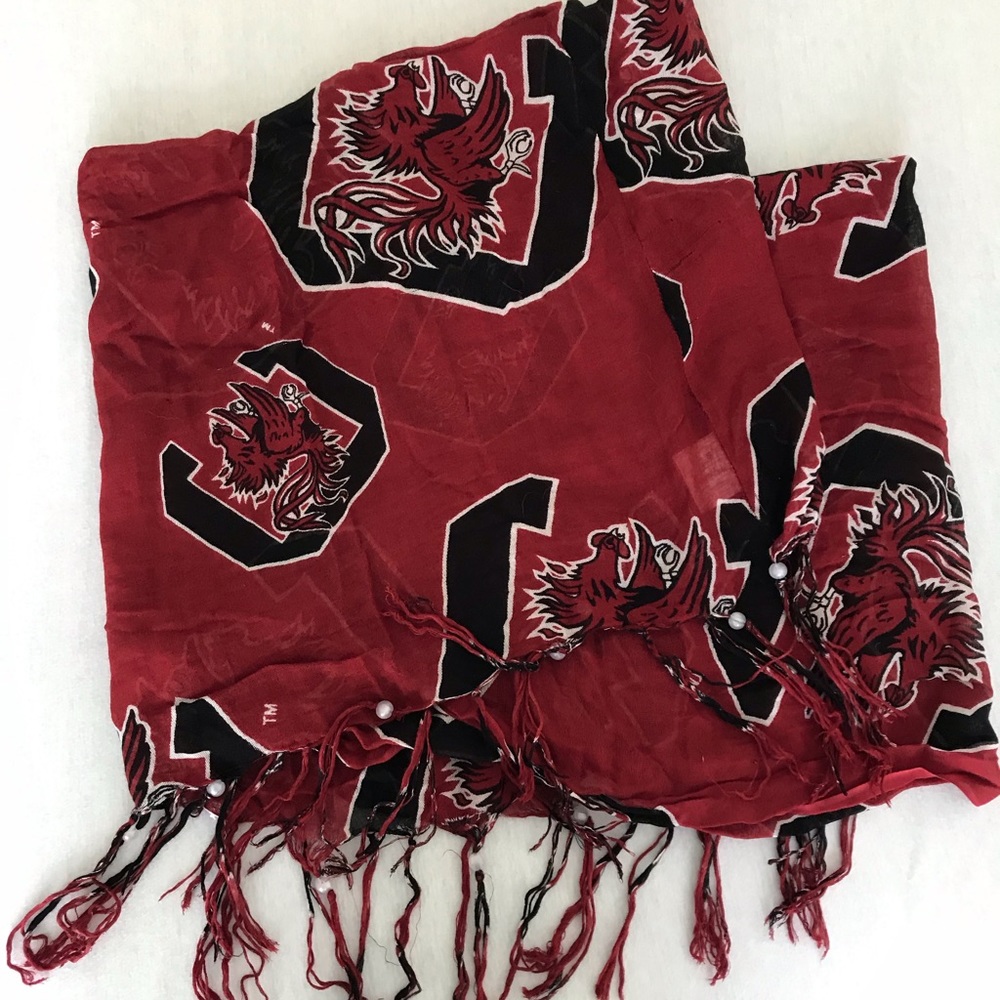 Carolina Gamecocks Infinity Scarf with fringe